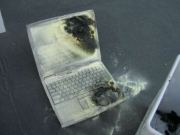 Burned Dell laptop
