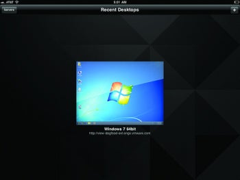 VMware's view lets users connect to their Windows desktop from their iPad.