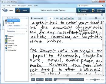 Digitized notes sync your writing with audio recordings.