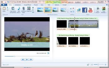 Windows Live MovieMaker turns anyone into a movie director or producer, and helps you polish those home movies.