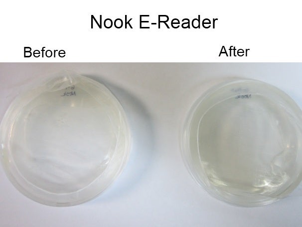 Nook E-Reader, before and after