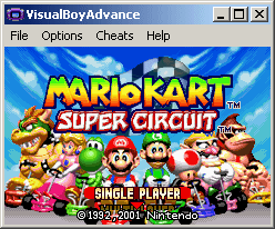 Gameboy emulation: Mario Kart Super Circuit