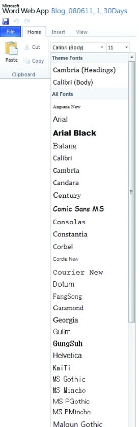 microsoft lync fonts