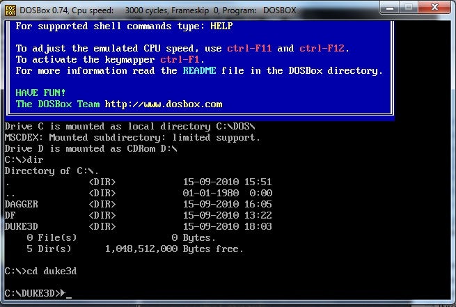how to play dos games on windows 10
