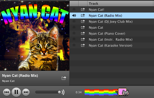 Nyan Cat Sneaks Into Spotify S Latest Update Puts Kittehs In Your Player Pcworld - nyan cat theme song roblox id