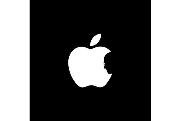 steve jobs apple logo face