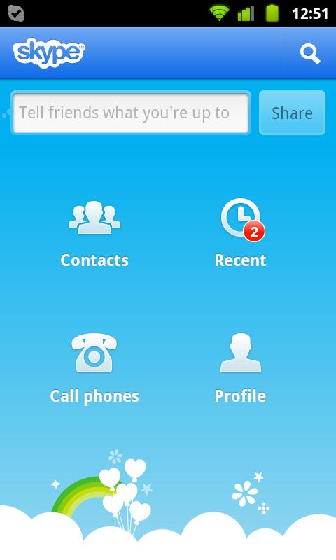 how to enable video on skype from android phone