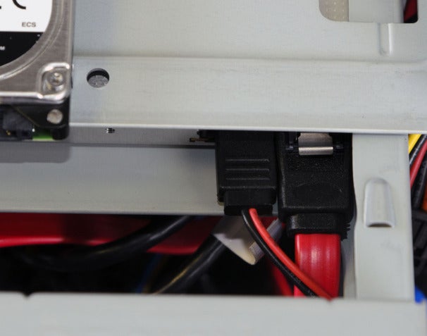 See the power connector to the left of the SATA data cable? That's specifically to connect to laptop drive SATA power.