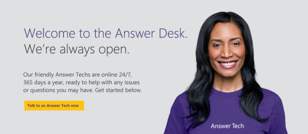 Microsoft S Answer Desk Offers Live Free And Fee Tech Support