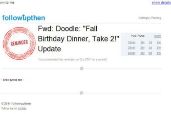 Followupthen.com screenshot