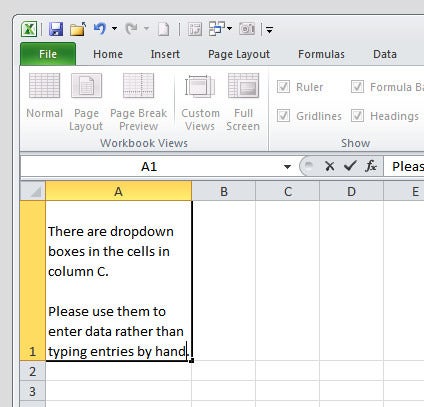 excel for mac how to do line return within a cell