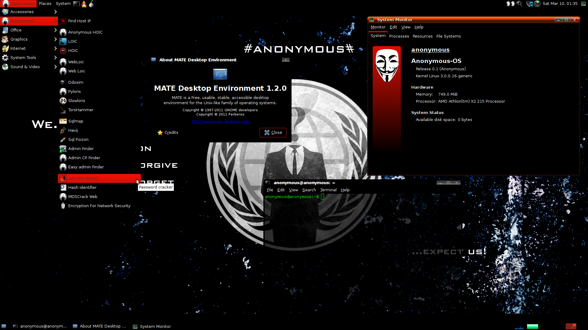 Anonymous Desktop OS Released, Hacking Tools Included ...