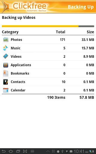 Clickfree Backup for Android