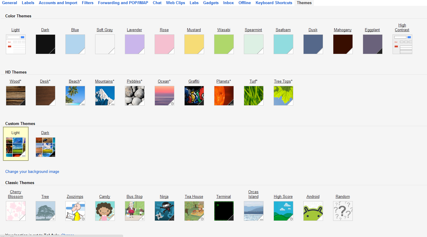 Gmail Adds Custom Themes, Background Images | PCWorld