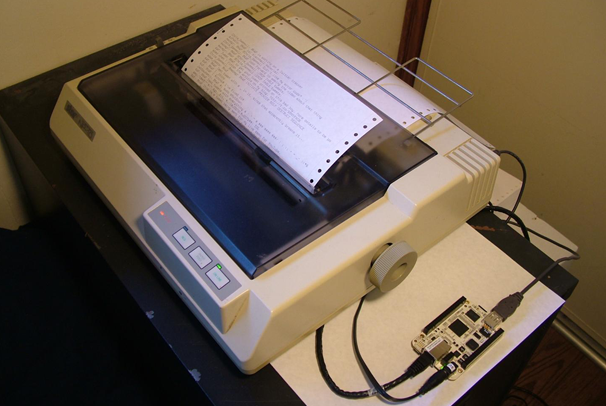 Dot matrix outlet printer