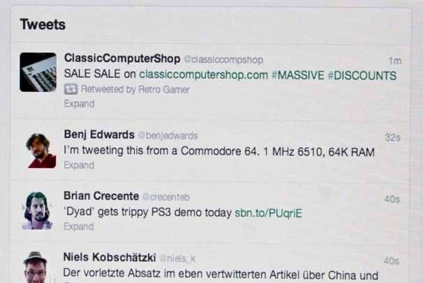 How the Tweets looked when displayed on a more modern computer.