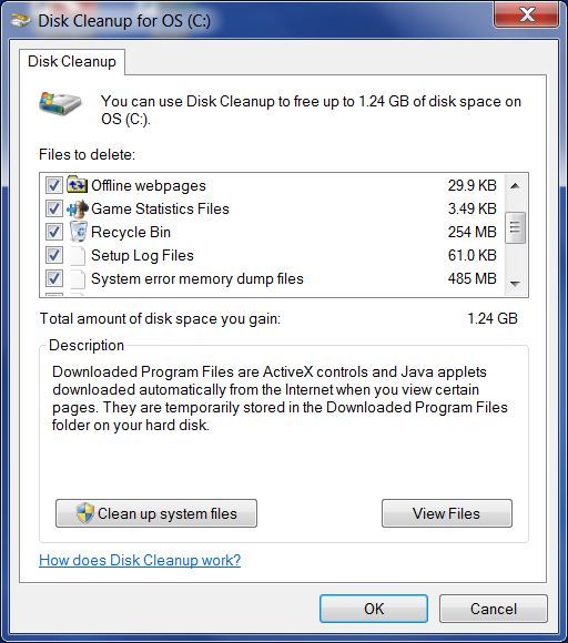 using usb to optimize disk space