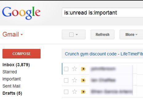 how do i set my gmail inbox to show unread mail