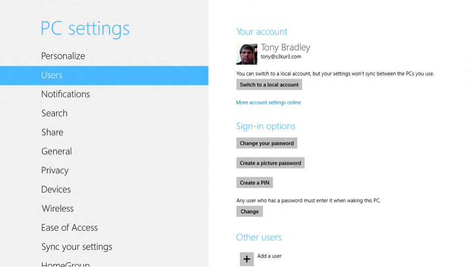 how to add a user account on windows 8