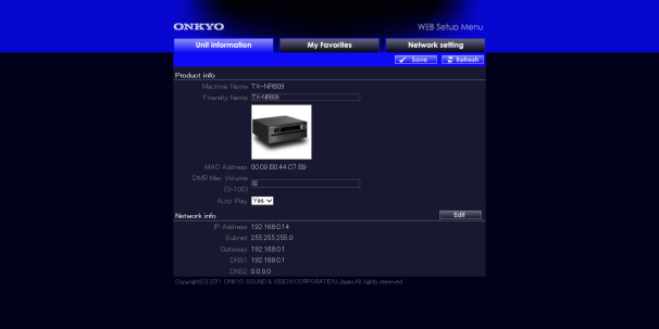 Onkyo Windows 8 Hardware Page