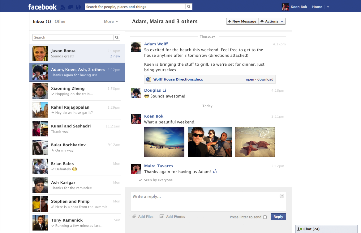 Facebook Messages: A Rundown of Its New Look | PCWorld