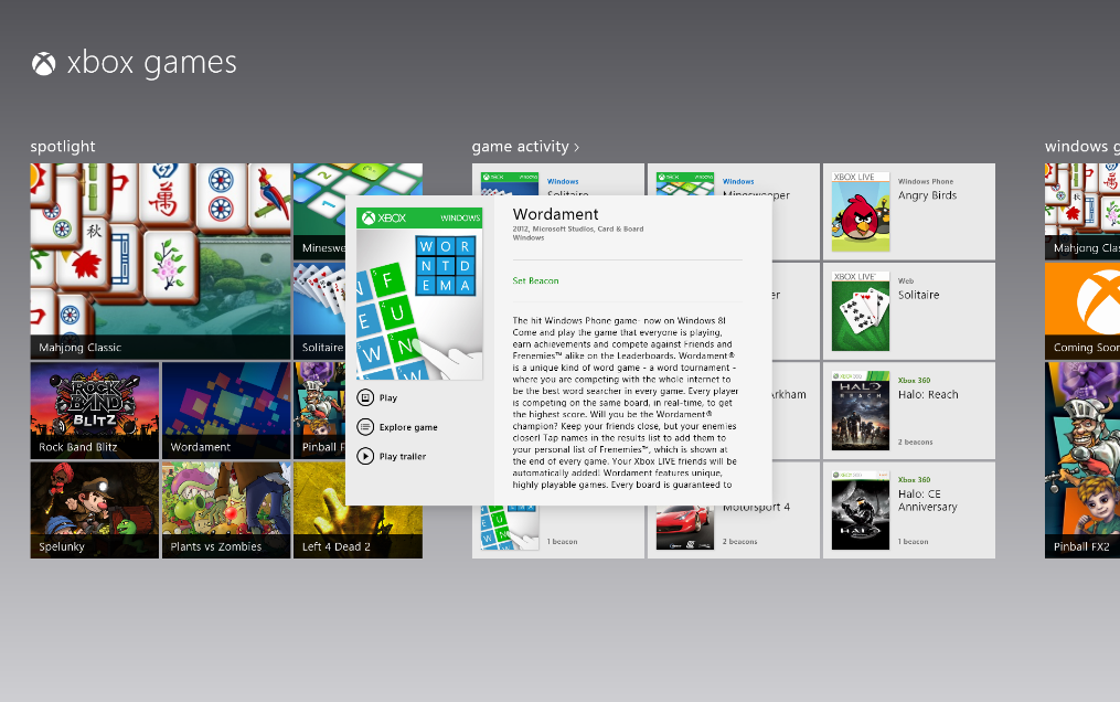 xbox app windows 8