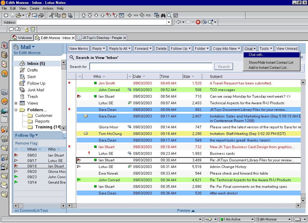 Как в lotus notes