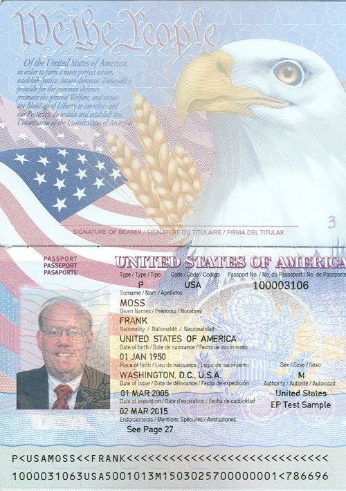 美国护照翻译样本图片