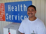 Jorge Martinez uses telehealth services from prison.
