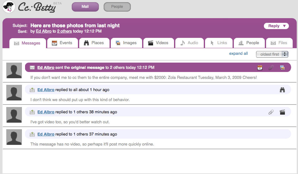 DEMO 09: CCBetty Makes Any Email into an Online Message Board | PCWorld