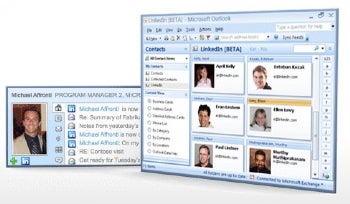 LinkedIn is the first social connector available for Microsoft Outlook.