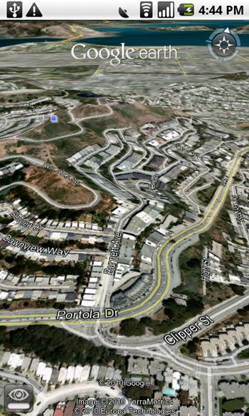 Google Earth for Android: Roads