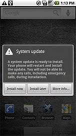 Motorola Droid Android 2.2 System Update