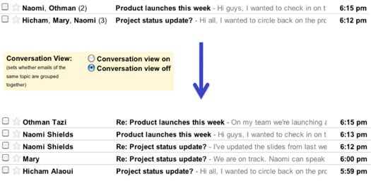 Gmail conversation mode on sale