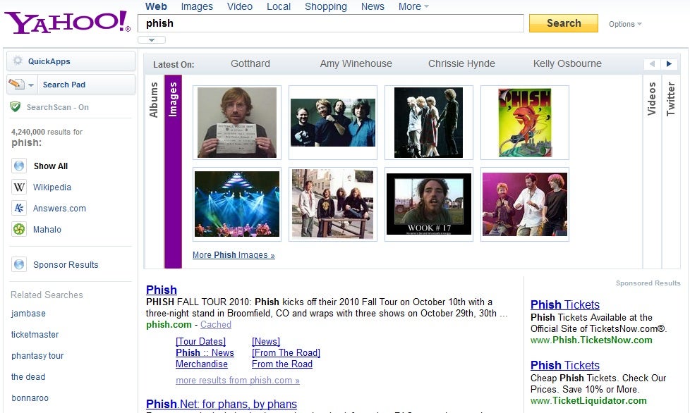 yahoo photos search