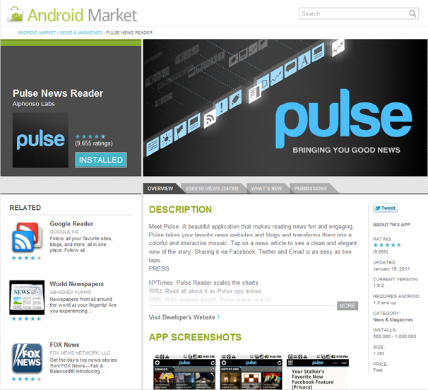 A Look At Android Market For The Web – SheGeeks