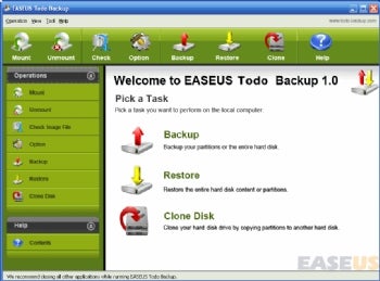 Easeus Todo Backup screenshot