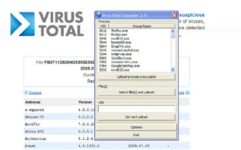 VirusTotal Uploader screenshot