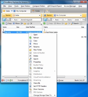 CloudBerry Explorer screenshot